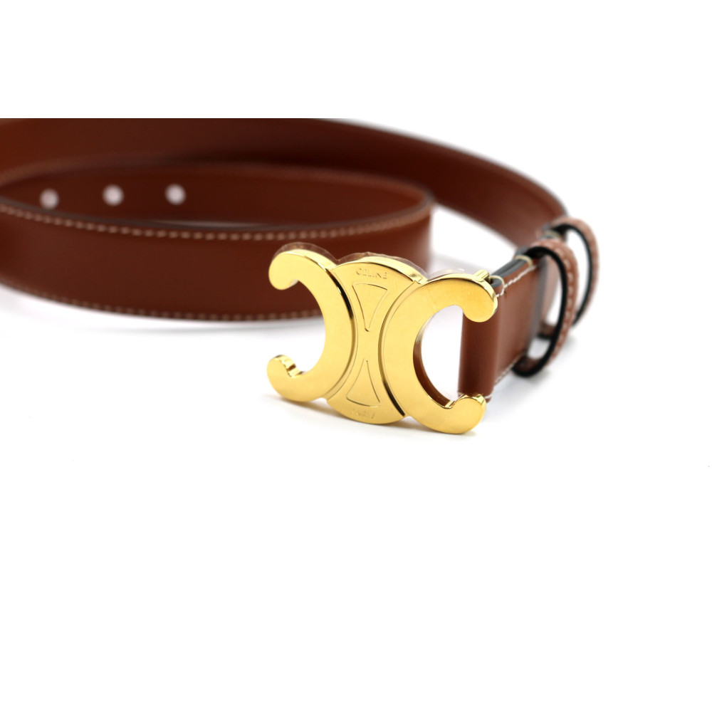 Celine Cintura Triomphe 85 Pelle Marrone