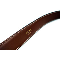 Celine Triomphe Belt 85 Brown Leather