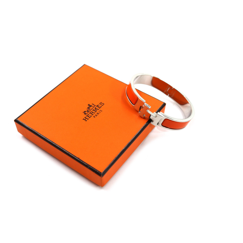 Hermès Bracciale Click H PM Acciaio Arancio