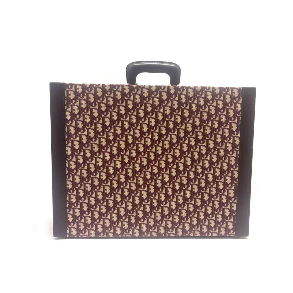 Dior Bordeaux Jacquard Oblique Fabric Suitcase