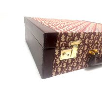 Dior Bordeaux Jacquard Oblique Fabric Suitcase