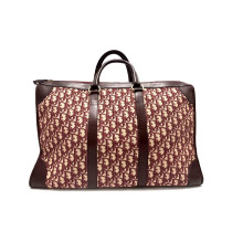 Dior Borsa da Viaggio Tessuto Jacquard Oblique Bordeaux