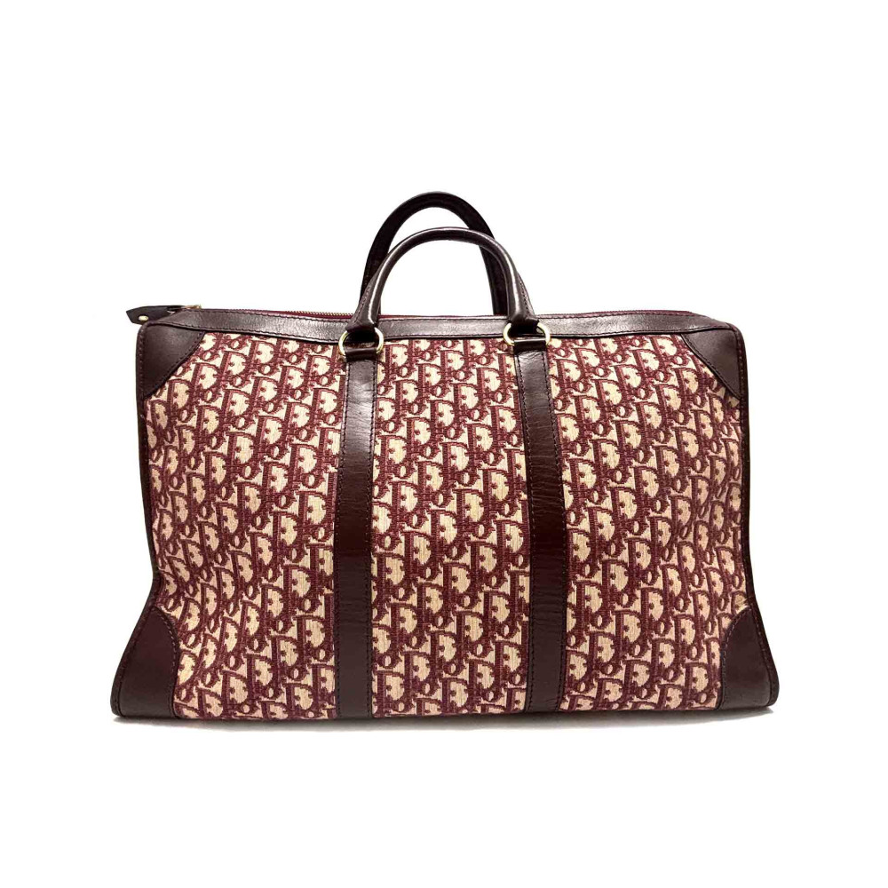 Dior Reisetasche Jacquard-Stoff Oblique Bordeaux