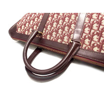 Dior Reisetasche Jacquard-Stoff Oblique Bordeaux