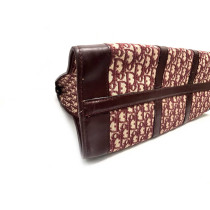 Dior Sac de Voyage Tissu Jacquard Oblique Bordeaux