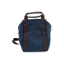 Hermes Zaino Tela Blu Notte