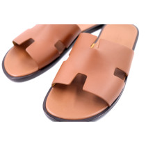 Hermes Ciabatte Uomo Izimir Pelle Marrone