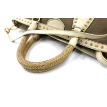 Prada Tote Bag Canapa Tela Beige