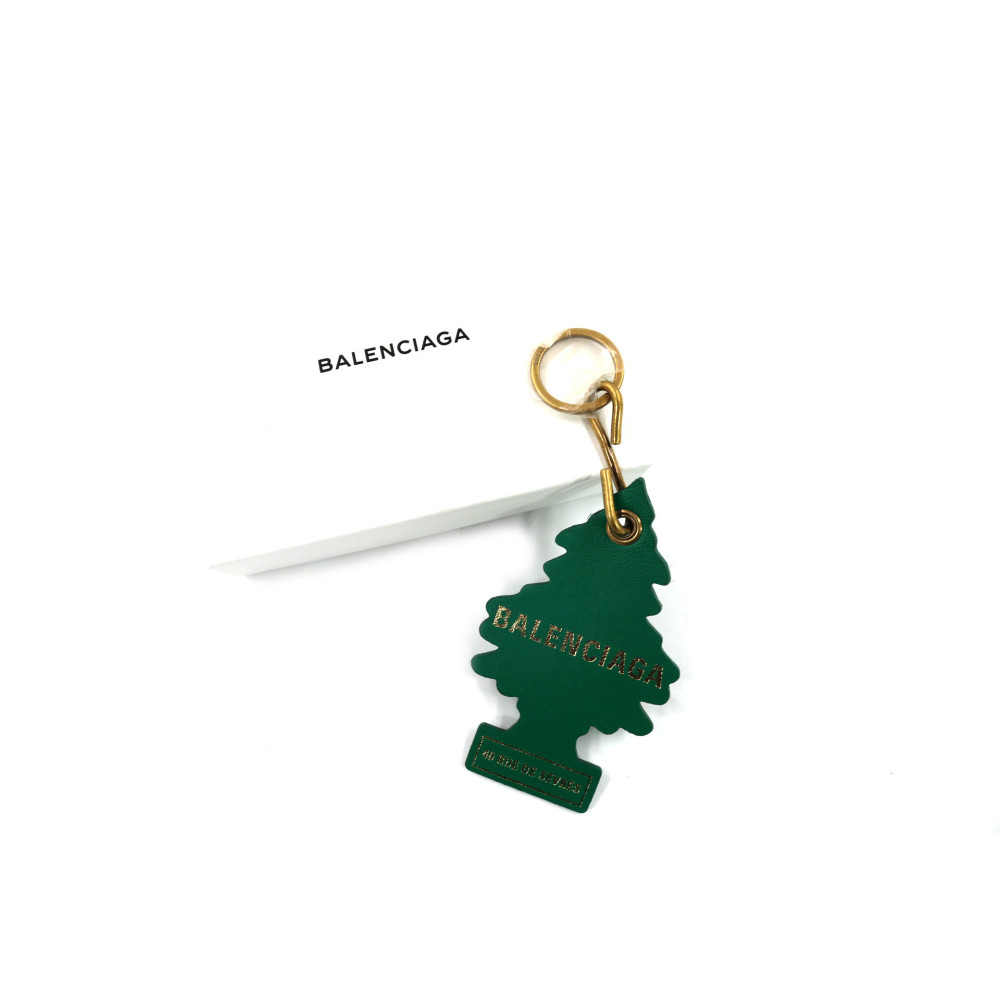 Balenciaga Portachiavi Car Tree Pelle Verde