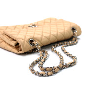 Chanel Timeless Media Leder Beige