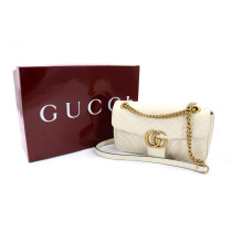 Gucci Marmont Medium White Leather