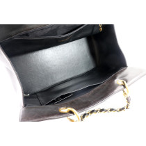 Chanel GST Schwarzes Leder