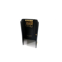 Saint Laurent Porte-clés en Cuir Noir Impression Croco