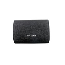 Saint Laurent Schwarzer Leder Schlüsselanhänger