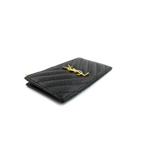 Saint Laurent Black Leather Card Holder