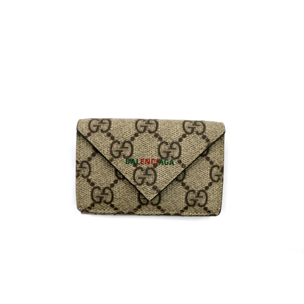 Gucci Pour Balenciaga Portefeuille GG Beige