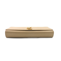 Saint Laurent Kate Clutch Beige Leather
