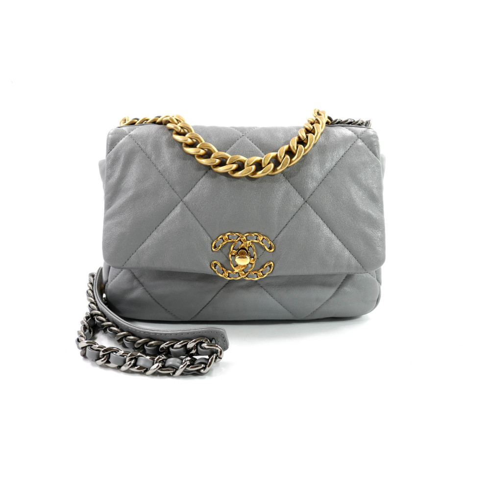 Chanel 19 Pelle Grigia