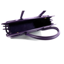 Saint Laurent Sac de Jour Purple Leather
