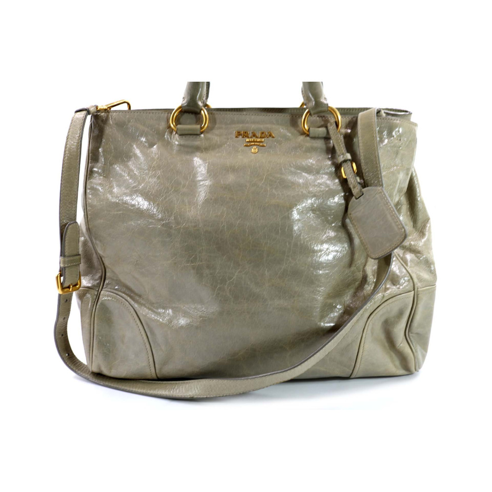 Prada Shopper en Cuir Menthe