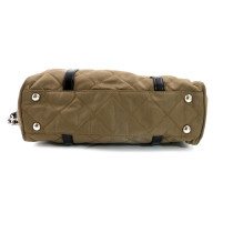 Prada Green Canvas Vela Shopper