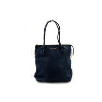 Miu Miu Shopper Cuir Bleu