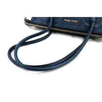 Miu Miu Shopper Cuir Bleu