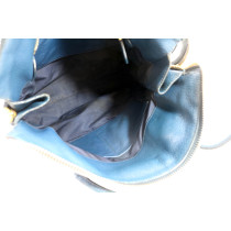 Miu Miu Blue Leather Shopper