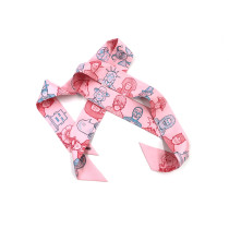 Hermes Pink Silk Bandeau