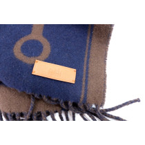 Hermes Sciarpa Cachemire Blu e Marrone