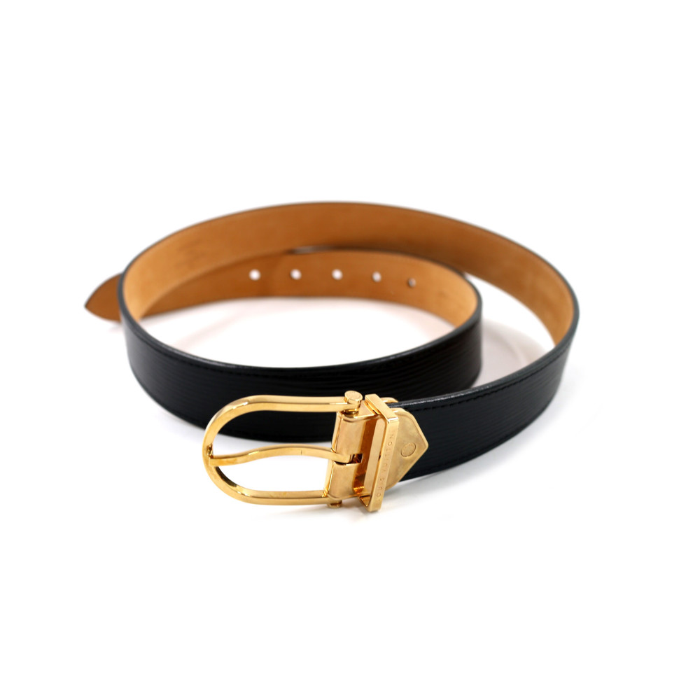 Louis Vuitton Black Leather Belt