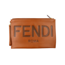 Fendi Pouch Leder Cognac