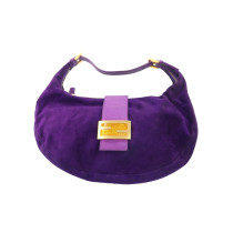 Fendi Baguette Half Moon Suede Violet