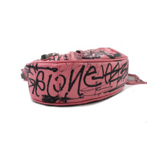 Balenciaga Le Cagole Graffiti Cuir de Veau Rose