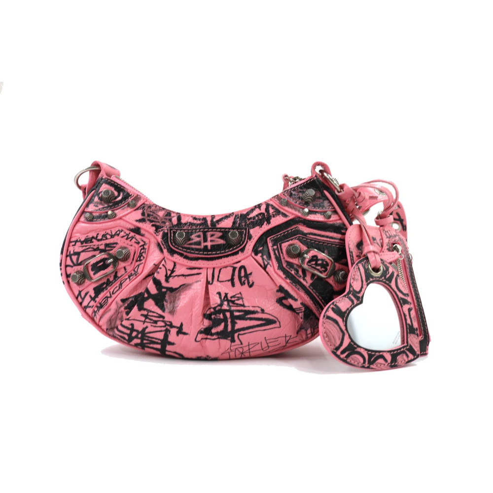 Balenciaga Le Cagole Graffiti Kalbsleder Rosa