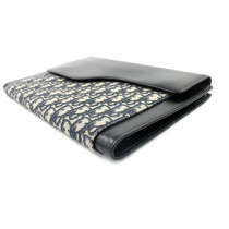 Dior Saddle Pochette Tela Oblique Blu