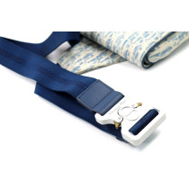 Dior Saddle Handbag White and Blue Fabric
