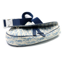 Dior Saddle Handbag Tessuto Bianco e Blu