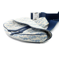 Dior Saddle Handbag Tessuto Bianco e Blu