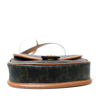 Celine Mini Besace Canvas and Leather Brown