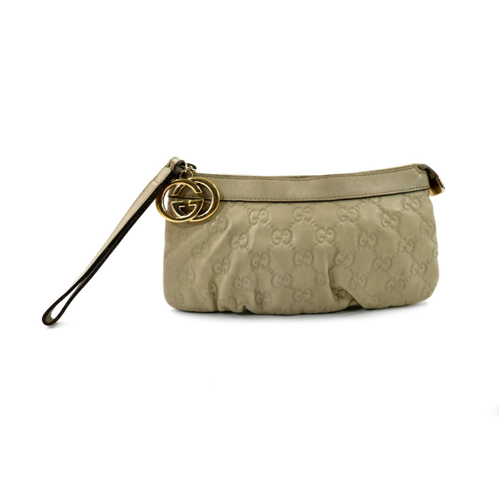 Gucci Beige Leather Clutch