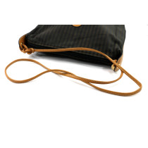 Fendi Tracolla Tela Marrone e Nera