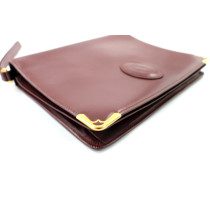Cartier Bordeaux Leather Clutch