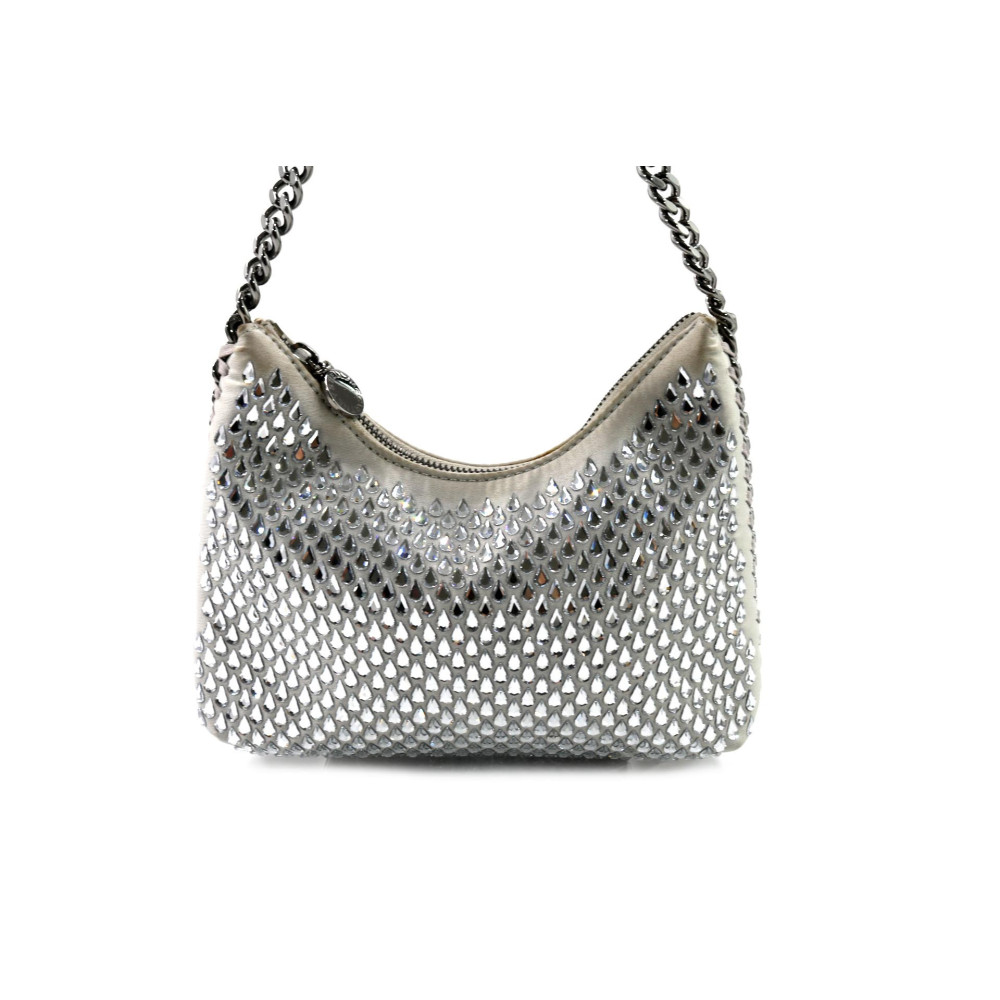Stella McCartney Falabella Mini Crystal Argent
