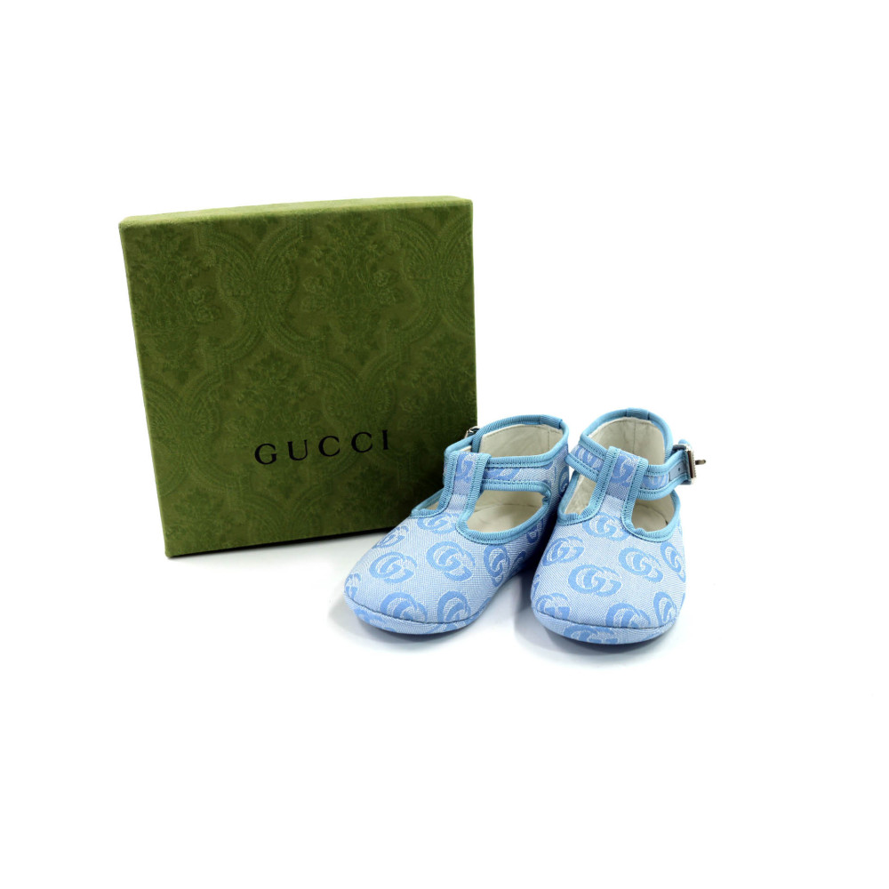 Gucci Baby-Schuhe aus Blauem Stoff