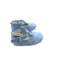Gucci Chaussons Bébé Toile Bleue