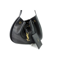 Saint Laurent Hobo Paris VII Schwarzes Leder