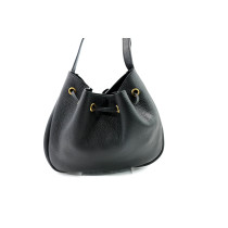 Saint Laurent Hobo Paris VII Schwarzes Leder