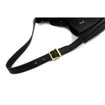 Saint Laurent Hobo Paris VII Schwarzes Leder