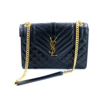 Saint Laurent Envelope Medium Black Leather